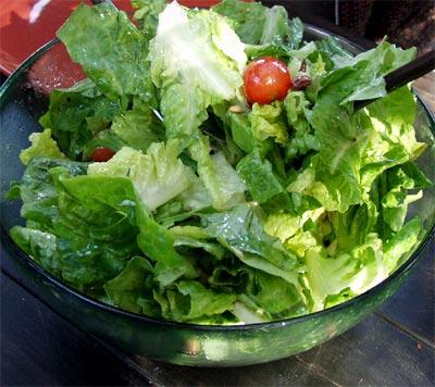 рецепт салатов из зелени