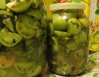 салат из зеленых помидор на зиму рецепты с фото пальчики оближешь