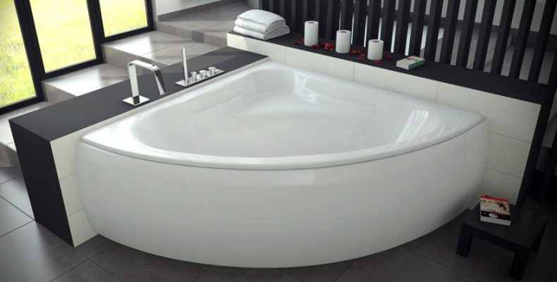 Угловая ванна – преимущества дизайна