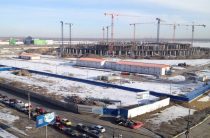 Строительство второго яруса стадиона в Нижнем Новгороде, на
