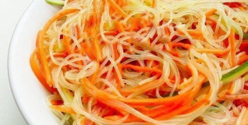 Фунчоза по-корейски Вермишель фунчоза – 145 г, морковь